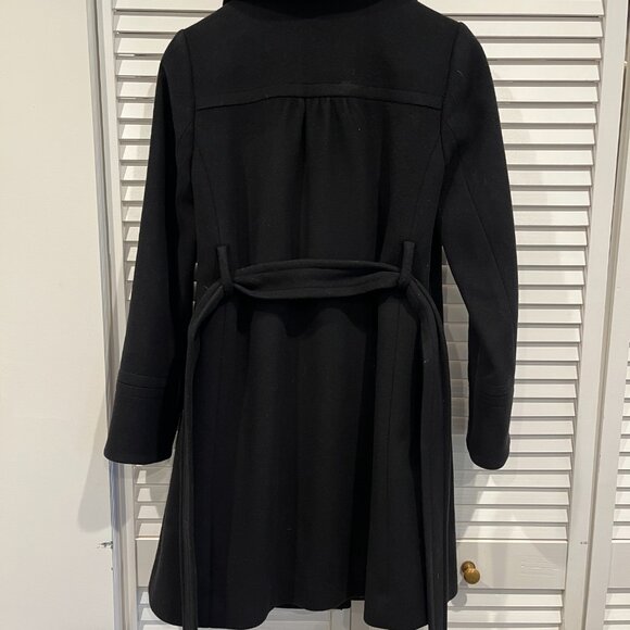J.Crew black Dana womens wool/cashmere coat size 2 - Picture 2 of 7